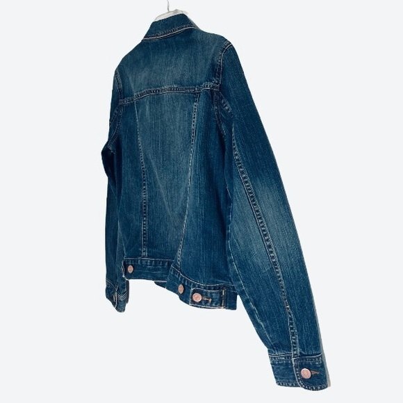 OLD NAVY Trucker Denim Jacket Button Down Blue Womens Medium - Picture 5 of 14